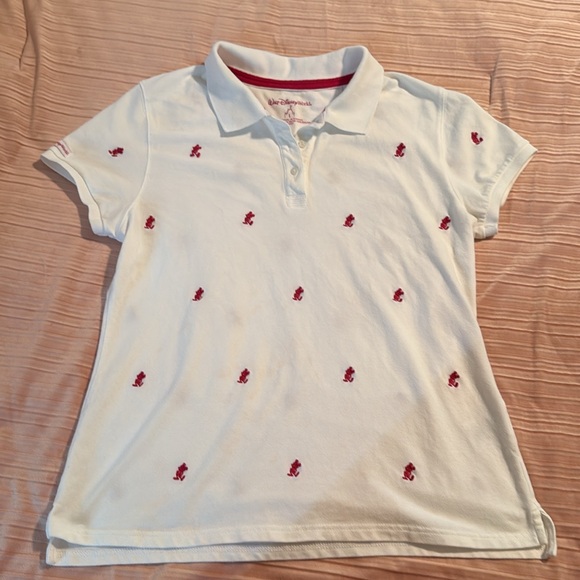 Disney Tops - ♥️Walt Disney World Embroidered Mickey Mouse golf shirt size large EUC